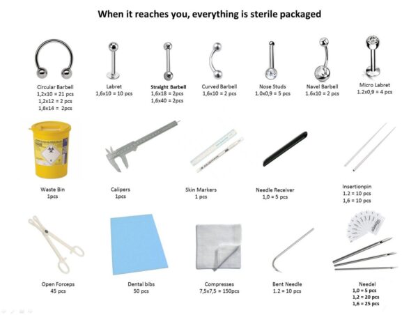 professionell piercing kit